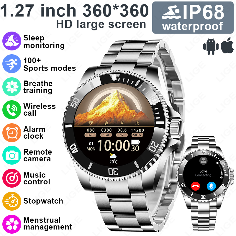 Korean Men Lifestyle - LIGE Smartwatch im neuen Luxus-Stil, als