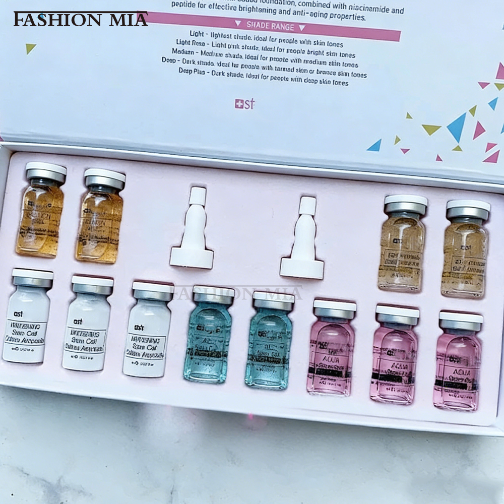 Korean Skincare Routine - Korea 8ml Lachs-DNA Glow Ampulle Hautbooster-Serum-Set