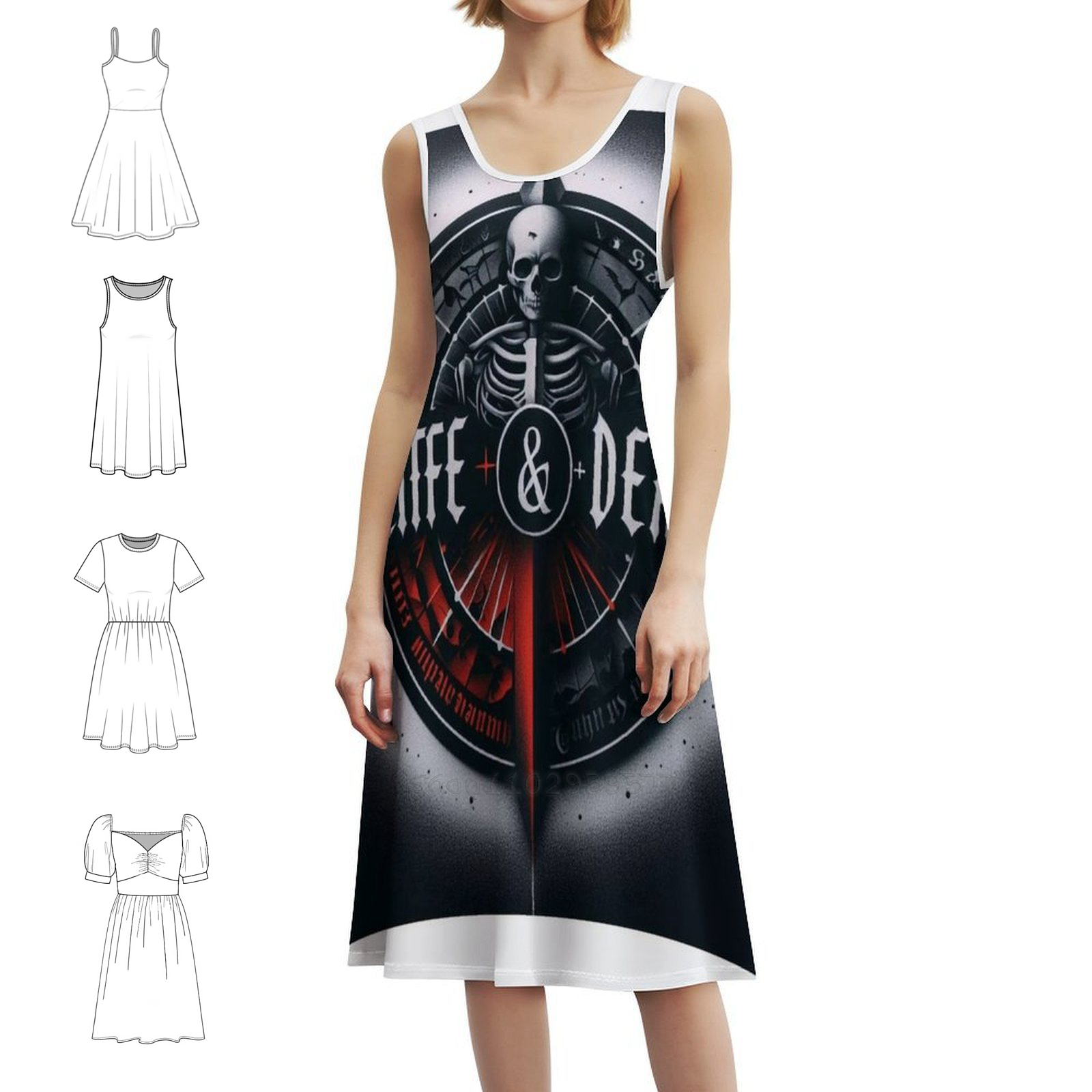 Korean Lifestyle - Tod Koreanischen Stil Casual Kleid Für
