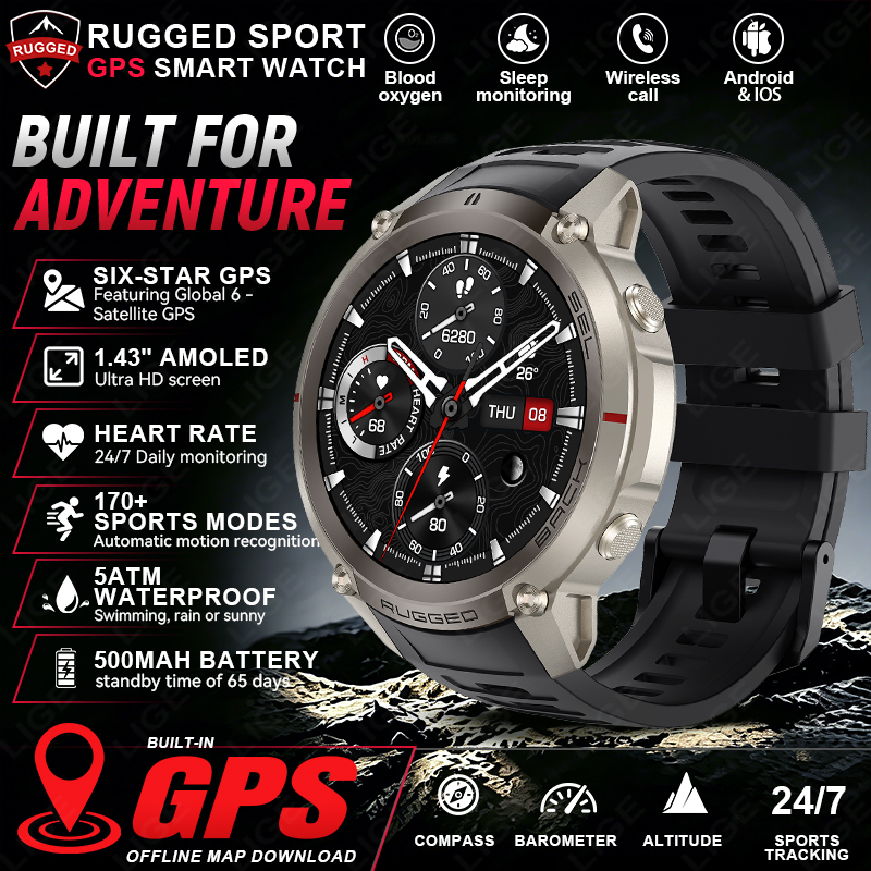 Korean Men Lifestyle - 2026 NEUE GPS Offline-Karten Sport Smartwatch