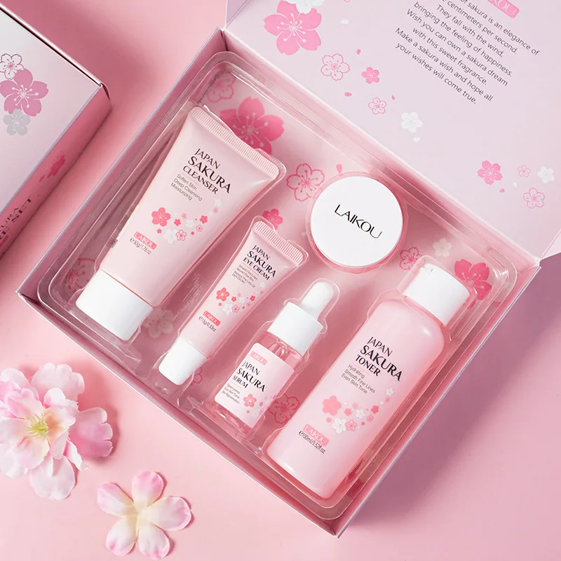 LAIKOU Sakura Kit Hautpflegese – Korean Skincare Routine Bewertung und Preis