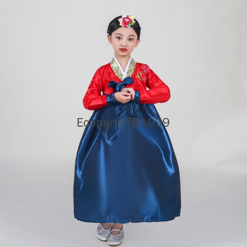 4-Farben-Mädchen-Hanbok-Kleid, – Korean Lifestyle Bewertung und Preis