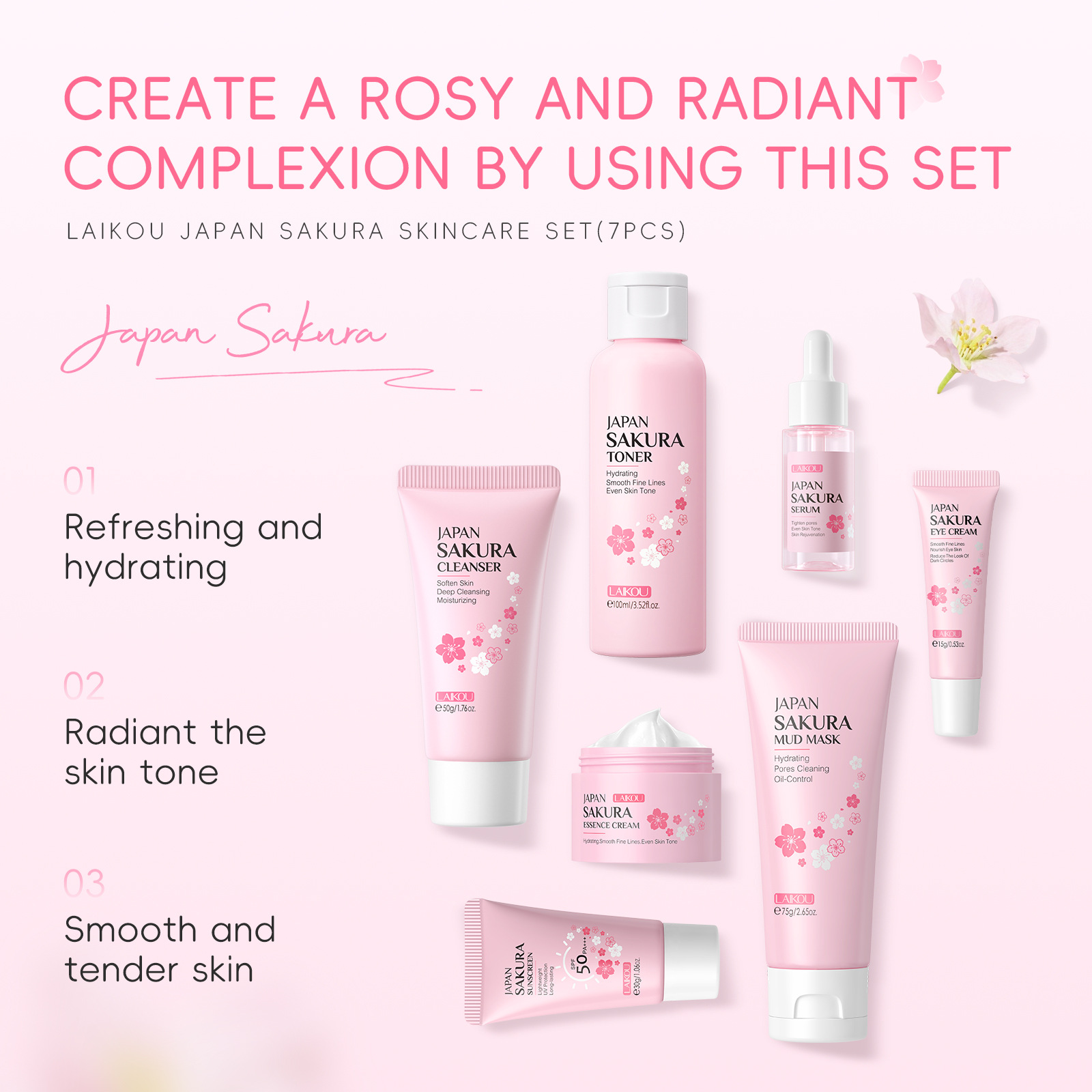 Koreanisches Sakura-Hautpflege – Korean Skincare Routine Bewertung und Preis