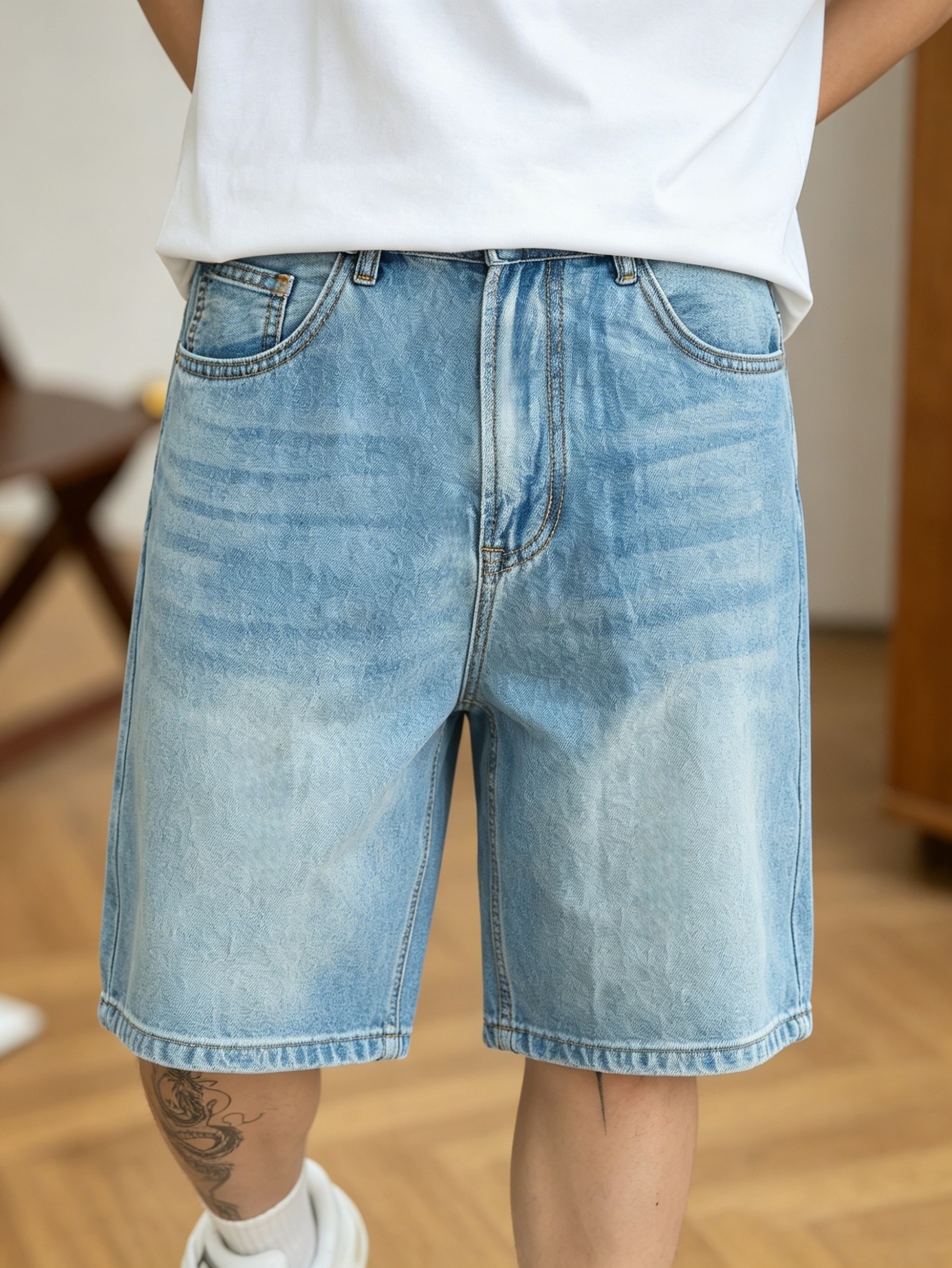 Locker geschnittene blaue, nic – Korean Men Lifestyle Bewertung und Preis